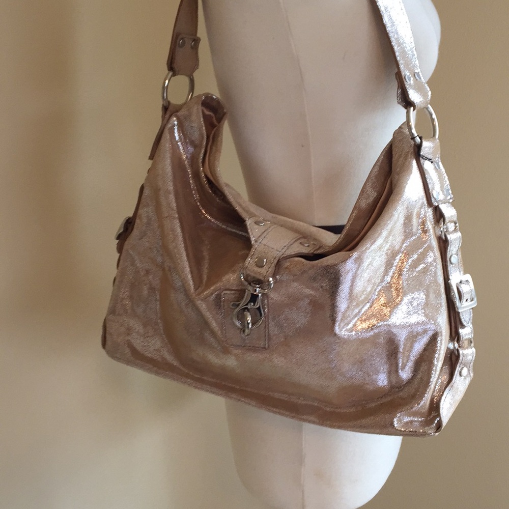 Metallic gold purse by Vin Baker